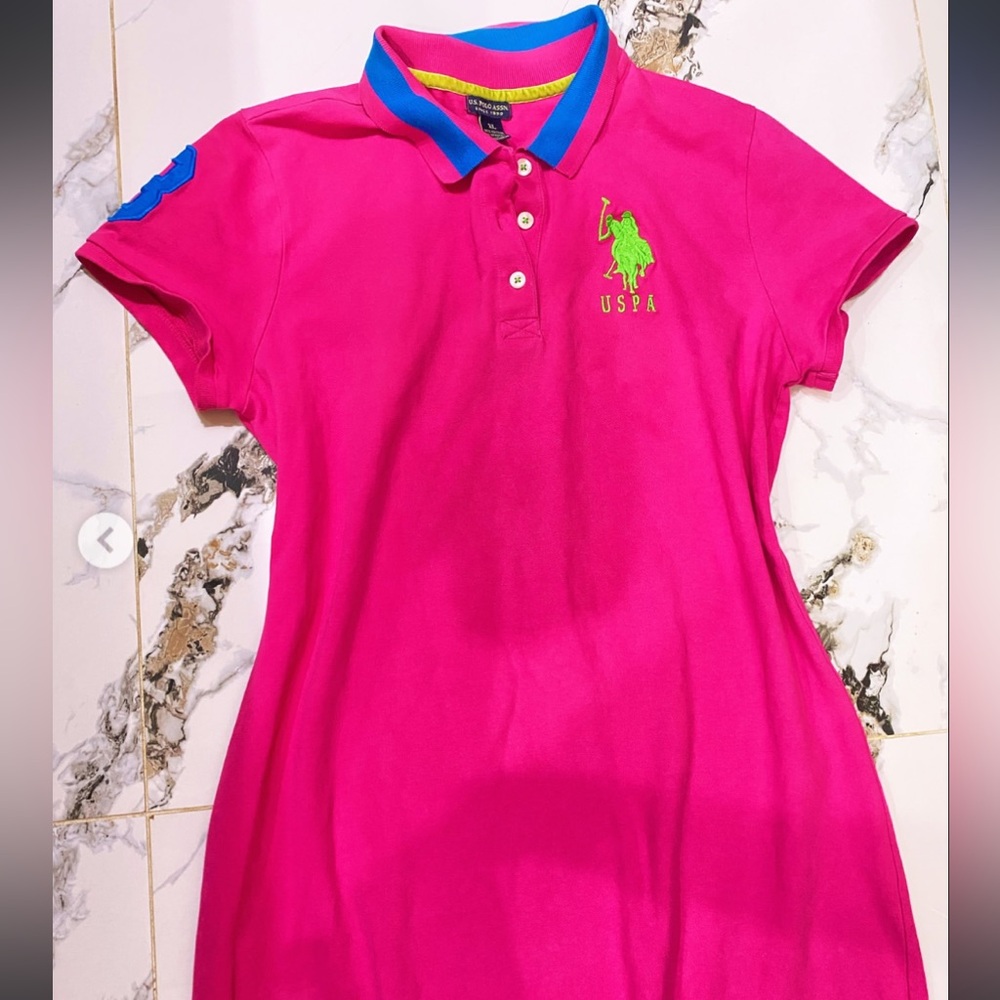 U.S. Polo Assn. Pink womens Polo dress M